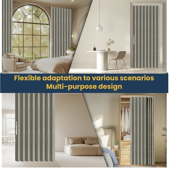 NIB AJAZZ Blackout Accordion Invisible Folding Magnetic Curtain Door - Picture 7 of 16